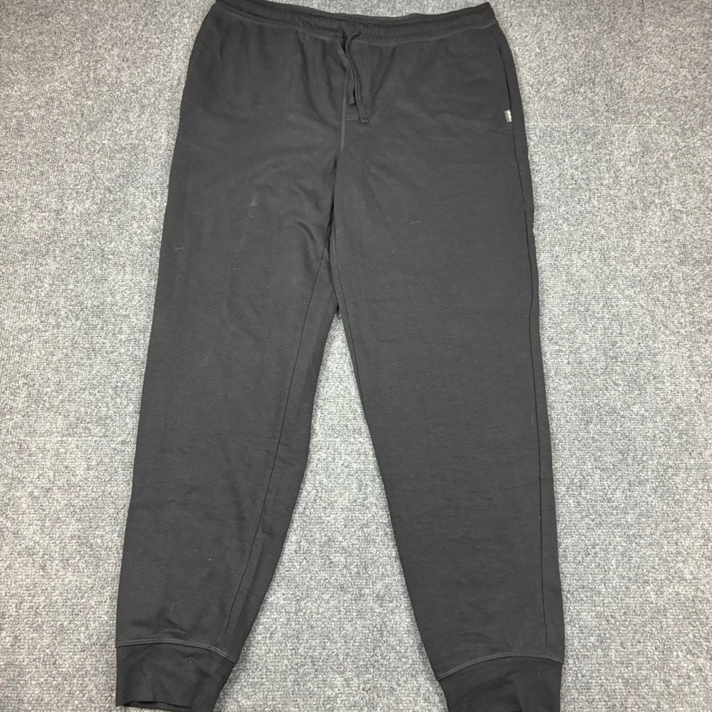 Eddie Bauer Lounge Mens Size Large Black Drawstring Joggers Sweatpants Pockets